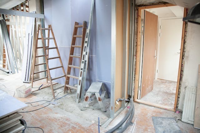 A rental unit renovating a property