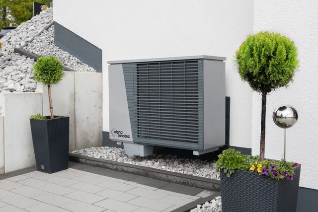 HVAC system on side of building