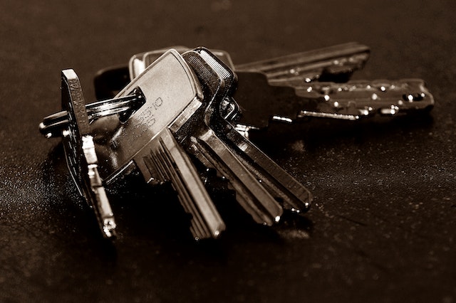 a set of keys on a keyring