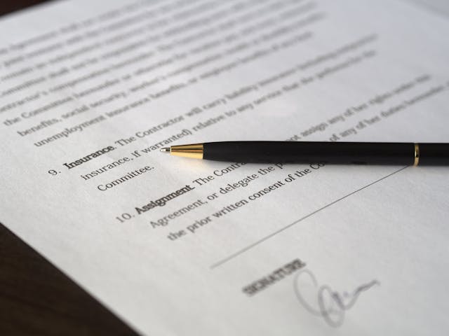 black pen on document
