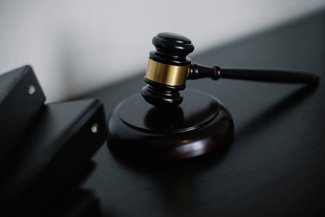 close up of judges gavel